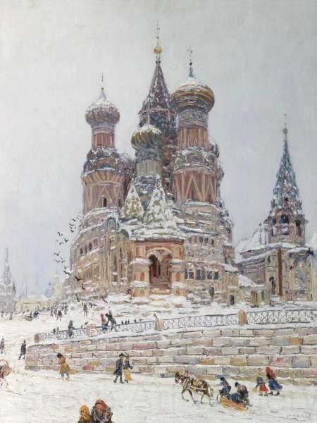 Nikolay Nikanorovich Dubovskoy Church of St. Basil. France oil painting art